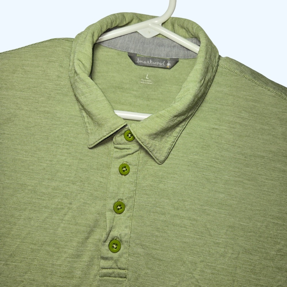 Smartwool Polo Shirt Mens Large Merino Wool 150 Sage Green Heather Short Sleeve
